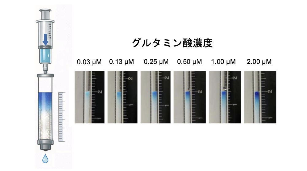 「色帯の長さ」で濃度がわかる！器具いらずの新しい分析法